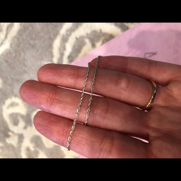 Real sterling silver thin chain necklace - Picture 2 of 3